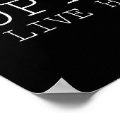 Zwart Wit Inspirerend Woorden Poster (Hoek)