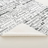 Zwart Wit Inspirerend Woorden Sherpa Deken (3/4)