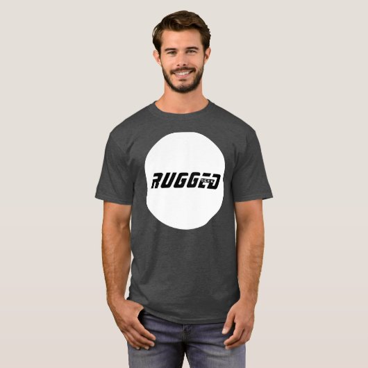 zwart-wit Intelligent en robuust RUGGED GEEK T-shirt (Voorkant volledig)