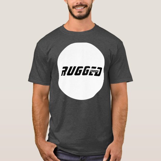 zwart-wit Intelligent en robuust RUGGED GEEK T-shirt (Voorkant)