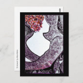 Zwart-wit Interraciaal koppel knuffelen kunstwerk Briefkaart (Voorkant / Achterkant)