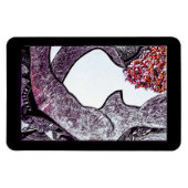 Zwart-wit Interraciaal koppel knuffelen kunstwerk Magneet (Horizontaal)