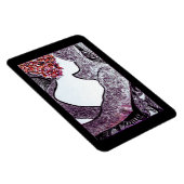 Zwart-wit Interraciaal koppel knuffelen kunstwerk Magneet (Rechterzijde)