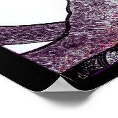 Zwart-wit Interraciaal koppel knuffelen kunstwerk Poster (Hoek)