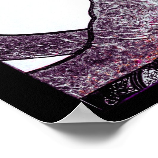 Zwart-wit Interraciaal koppel knuffelen kunstwerk Poster (Hoek)