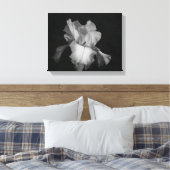 Zwart-wit Iris Bloemen Foto Canvas Afdruk (Insitu (Slaapkamer))