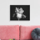 Zwart-wit Iris Bloemen Foto Canvas Afdruk (Insitu (Woonkamer))