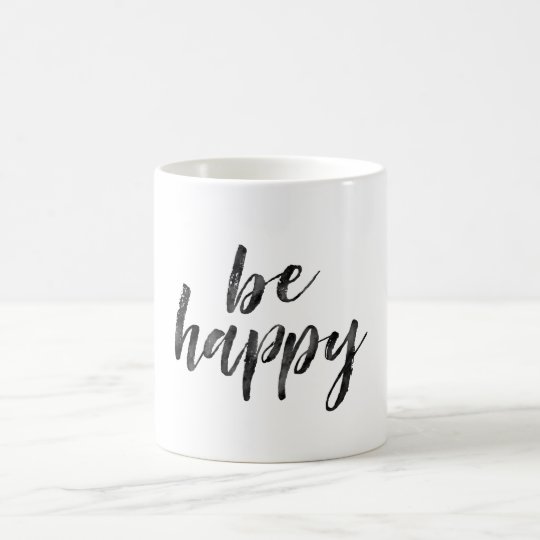 Zwart-wit is het gelukkige inspirerend citaat koffiemok
