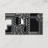 Zwart-wit IT technologie consultant Visitekaartje (Achterkant)