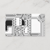 Zwart-wit IT-technologie Consultant voor bedrijven Visitekaartje (Achterkant)