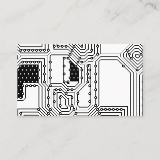 Zwart-wit IT-technologie Consultant voor bedrijven Visitekaartje (Achterkant)