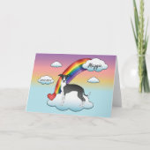 Zwart-wit Italiaans grijnwindmonument Kaart (Voorkant)