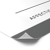 Zwart-wit Italiaans grijsgeluid met aangepaste tek Poster (Hoek)