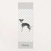 Zwart-wit Italiaans kruit met aangepaste naam Yogamat (Voorkant)