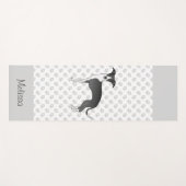 Zwart-wit Italiaans kruit met aangepaste naam Yogamat (Voorkant (horizontaal))