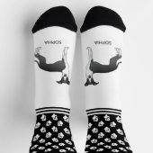 Zwart-wit Italiaans kruit met naam en poten Sokken (Top)