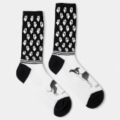 Zwart-wit Italiaans kruit met naam en poten Sokken (Rechts)