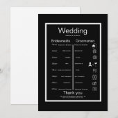 Zwart-wit itinerary  kaart (Voorkant / Achterkant)