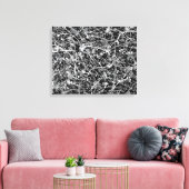 ZWART-WIT IV - Action schilderij -Abstract- Canvas Afdruk (Insitu (Woonkamer))