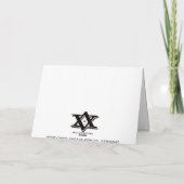 Zwart & Wit Jaar van het Chinese Nieuwjaar van het Feestdagen Kaart (Achterkant)