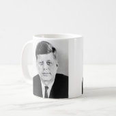 Zwart & Wit Jack JFK John F. Kennedy Koffiemok (Voorkant links)