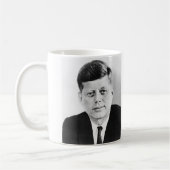 Zwart & Wit Jack JFK John F. Kennedy Koffiemok (Links)