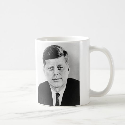 Zwart & Wit Jack JFK John F. Kennedy Koffiemok (Rechts)