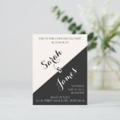 Zwart-Wit | Jack & Jill Party Uitnodigen Kaart (Staand voorkant)