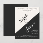Zwart-Wit | Jack & Jill Party Uitnodigen Kaart (Voorkant / Achterkant)