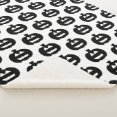 Zwart-wit Jack op Lantaarns Fleece Deken (3/4)