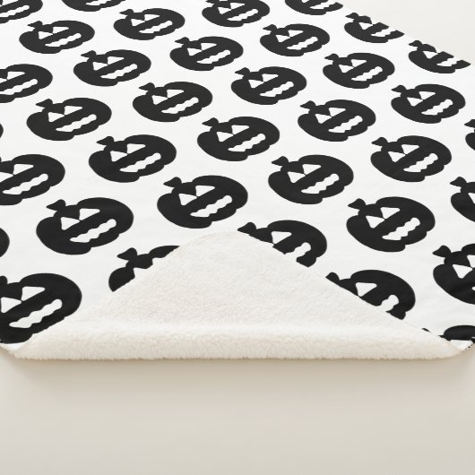 Zwart-wit Jack op Lantaarns Fleece Deken (3/4)