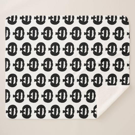 Zwart-wit Jack op Lantaarns Fleece Deken (Voorkant (horizontaal))