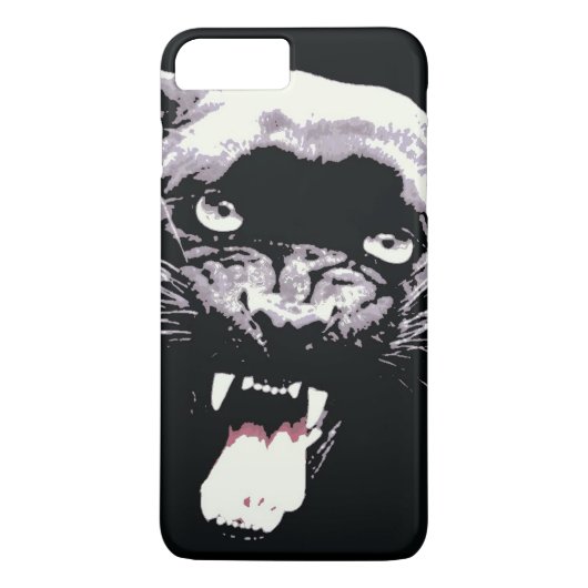 Zwart & Wit Jaguar Eyes iPhone 7 Hoesje (Achterkant)