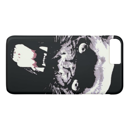 Zwart & Wit Jaguar Eyes iPhone 7 Hoesje (Achterkant (Horizontaal))