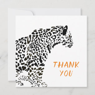 Zwart-wit Jaguar Illustratie Bedankt