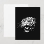 Zwart-wit Jaguar uitnodiging (Voorkant / Achterkant)