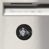 Zwart & Wit Jaguar - Wilde Katten Magneet (Insitu (Vaatwasser))