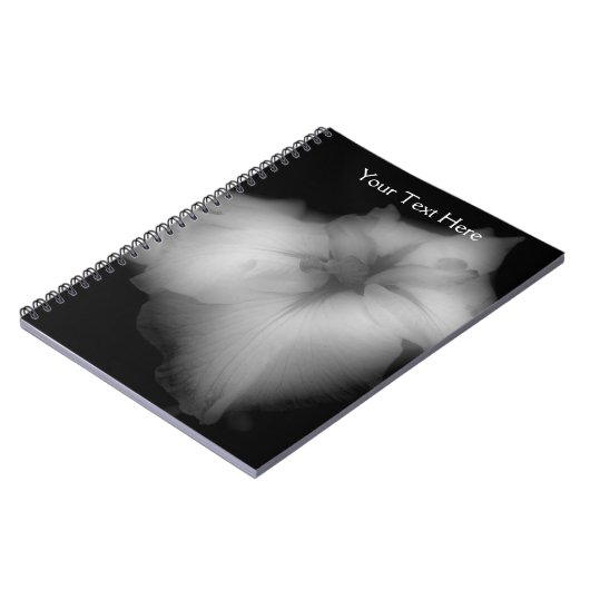 Zwart-wit Japans Iris Notitieboek (Linkerzijde)