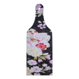  Zwart Wit Japans Kimono Bloemenglas Snijplank