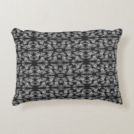 Zwart-wit Japans patroonpatroon Accent Kussen