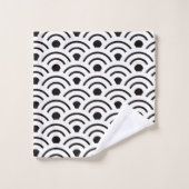 Zwart-wit Japans stijlpatroon Bad Handdoek (Wasdoekje)