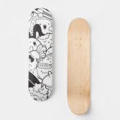 Zwart-wit Japans werkstation Persoonlijk Skateboard (Voorkant)
