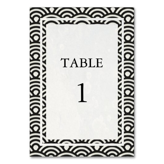 Zwart-wit Japans zeejaareetnummer Kaart (Voorkant)