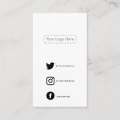 Zwart-wit je logo sociale links informatiekaartje (Voorkant)