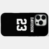 Zwart-wit Jersey Custom Case-Mate iPhone Case (Achterkant (horizontaal))