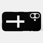 Zwart-wit Jezus Christus Kruis Case-Mate iPhone Case (Achterkant (horizontaal))