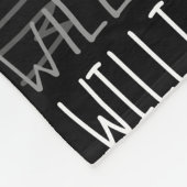 Zwart-wit jongens gepersonaliseerde aangepaste naa fleece deken (Hoek)