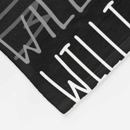 Zwart-wit jongens gepersonaliseerde aangepaste naa fleece deken (Hoek)