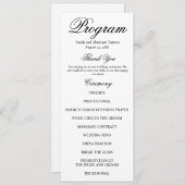 Zwart-wit Joodse Trouwprogramma's Menu (Voorkant / Achterkant)