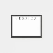 Zwart & Wit | JOUW NAAM Post-it® Notes (Voorkant)